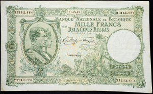 Belgicko, 1000 frankov 1943