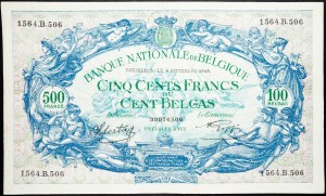 Belgicko, 500 frankov 1943