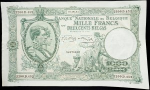 Belgio, 1000 franchi 1943