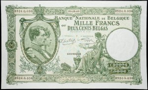 Belgique, 1000 Francs 1943
