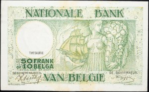 Belgium, 50 Francs 1944