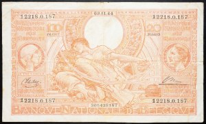 Belgicko, 100 frankov 1944