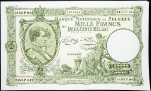 Belgie, 1000 franků 1944