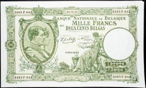 Belgium, 1000 Francs 1944