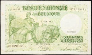 Belgium, 50 Francs 1945