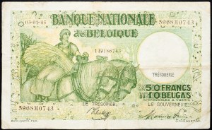 Belgia, 50 franków 1945