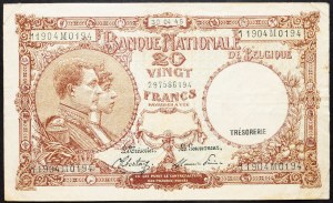 Belgien, 20 Francs 1945