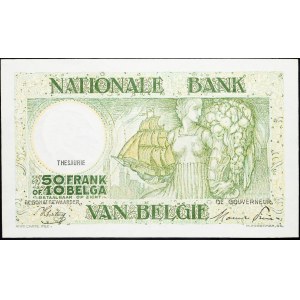 Belgium, 50 Francs 1945