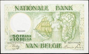 Belgie, 50 franků 1945