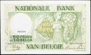 Belgium, 50 Francs 1945