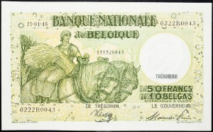 Belgique, 50 Francs 1945