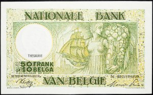 Belgien, 50 Francs 1945