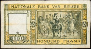 Belgium, 100 Francs 1945