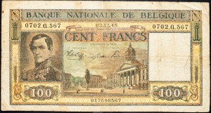 Belgique, 100 Francs 1945