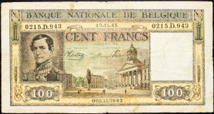 Belgium, 100 Francs 1945