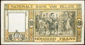 Belgie, 100 franků 1945