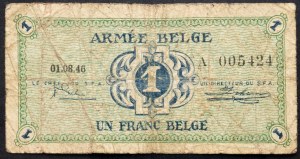 Belgicko, 1 Franc 1946