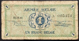 Belgium, 1 Franc 1946