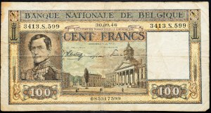 Belgicko, 100 frankov 1946