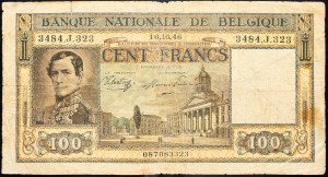 Belgique, 100 Francs 1946