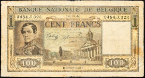 Belgium, 100 Francs 1946