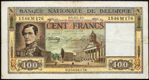 Belgien, 100 Francs 1946