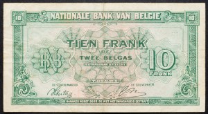 Belgio, 10 franchi 1948