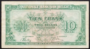 Belgie, 10 franků 1948
