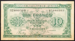 Belgien, 10 Francs 1948