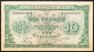 Belgio, 10 franchi 1948