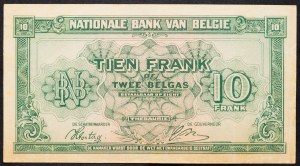 Belgia, 10 franków 1948