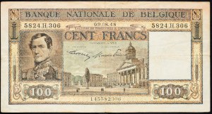 Belgium, 100 Francs 1948