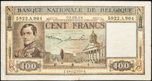 Belgie, 100 franků 1948