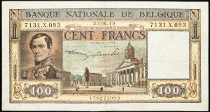 Belgie, 100 franků 1949