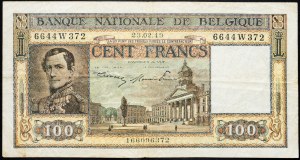 Belgie, 100 franků 1949