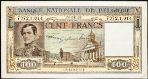 Belgia, 100 franków 1949