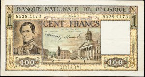 Belgia, 100 franków 1950