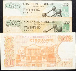 Belgien, 20, 50 Francs 1964, 1966