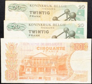 Belgique, 20, 50 Francs 1964, 1966