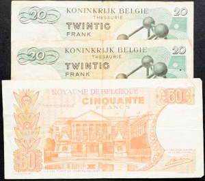 Belgium, 20, 50 Francs 1964, 1966