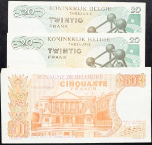 Belgium, 20, 50 Francs 1964, 1966