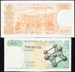 Belgie, 20, 50 franků 1964.1966