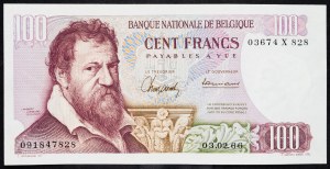 Belgium, 100 Francs 1966