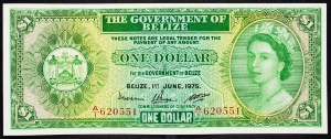 Belize, 1 dollar 1975