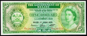 Belize, 1 dolar 1975