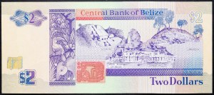 Belize, 2 dolarů 1990