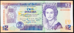 Belize, 2 dolarů 1991