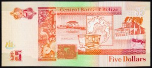 Belize, 5 dollars 1996