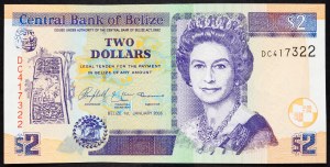 Belize, 2 dollars 2005