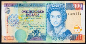 Belize, 100 dollars 2006